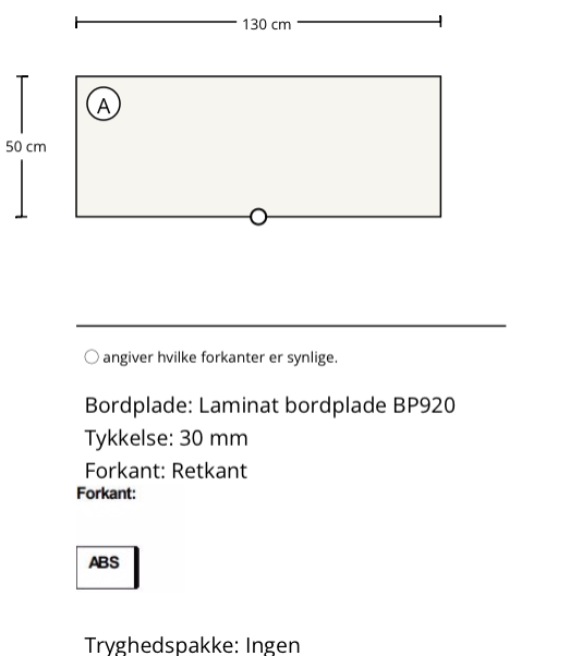 Laminat Bordplade Bp